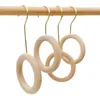 Cintres porte-écharpe en bois robuste et Durable en forme de S crochet de suspension en gros support de rangement à domicile magasin de vêtements en bois cercle incassable