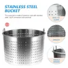 Double Boilers Stainless Steel Steamer Filter Barrel Crawfish Pot Metal Leaky Bucket Large Turkey Fryer Stewed