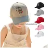 Bollmössor avslappnad sommar Autumn Baseball Cap Childrens Hat For Lovely Baby Cotton Bowable Kids Girl Boy Letter Brodery Drop Deliv DHCG2