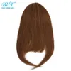 Bangs BHF Human Hair Bangs 8inch 20g Front 3 Clips In Straight Remy Natural Human Hair Fringe All Colors 230914