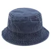 Designer denim hink hatt cowboy hattar män kvinnor sommar utomhus bred brimta bomull fiske mössa vanlig man strand jean sol visir 18 solida färger