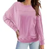 Women's Sweaters Crop Sweatshirts For Women Womens Hoodies Spring And Autumn Solid Color Fashion Casual Round Sleep