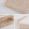 All-match Natural Exfoliating Mesh Soap Saver Sisal Soap Saver Bag Pouch Holder For Shower Bath Foaming And Drying