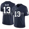 PSU Penn State Nittany LionsフットボールジャージーNCAAカレッジ11ミカパーソンズ26 Saquon Barkley 10 Nicholas Singleton 15 Drew Allar 13 Kaytron Allen Blue White Size S-XXXL