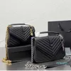 2023-Designers Gold Sier Chain Envelope Bags Purses Womens Fashion Type Quilted Lattice Shoulder Crossbody Bag Genuine Leather Flap