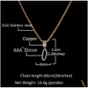 Custom Name A- Z Small Size Micro Cursive Letters Pendant Necklace With Rope Chain Cubic Zirconia Hip Hop Jewelry Drop Delivery