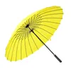 Parapluies grand coloré arc-en-ciel parapluie pluie homme femmes 24K coupe-vent longue poignée imperméable mode parasol 2021277y