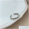 Band Rings Sier Retro Love Heart Hollow Open Ring Female Ins Trend Sweet Y Elegant Handmade Hip-Hop Fashion Drop Delivery Jewelry Dhboh