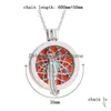 Pendant Necklaces High Quality Aromatherapy Opening Floating Lockets Necklace Diamond-Encrusted Essential Oil Diffuser For Women Drop Dh9Ln