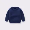 Pullover Pullover 09m Autumn Baby Boys Girls Clothes Baby tröja Toddler Knit Tröja Född Knitwear Långärmad bomull Baby Baby Pullover Tops