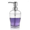 Distributeur de savon liquide, bouteille à pompe en acrylique chromé Transparent, pour la cuisine, la vaisselle, les comptoirs de salle de bains, 10 OZ (transparent)