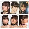 Bangs MyDiva Sintético Air Bangs Resistente ao Calor Hairpieces Mulheres Natural Curto Preto Marrom Bangs Grampos de Cabelo para Extensões 230914