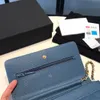 10A QualitätKlassische Luxusmode Marke Brieftasche Vintage Dame Braun Leder Handtasche Designer Kette Umhängetasche mit Box Großhandel 33814