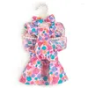 Odzież dla psów kolorowe ubrania koralowe pet księżniczka sukienka Summer Thin Teddy Bichon Fruit Spódnica Puppy Pretty xs-xl