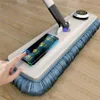 Magic Self Claening Squeeze Mop Microfiber Spin and Go Flat Mop for Washing Floor Home Cleaning Tool Badåtillbehör 211224264A