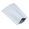 5x8 cm 500 Pz / lotto Bianco opaco Open Top Foglio di alluminio Sigillatura termica Buste sottovuoto Sacchetti per alimenti in lamina di Mylar per caffè Tè in polvere Sottovuoto S3104