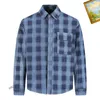 Burberrs mens fashion jacket autumn denim jacket bamboo cotton plaid single breasted shirt casual loose long sleeved thin jacket