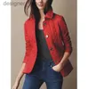 Donsparka's voor dames Damesjassen UK Dames gewatteerde jassen Pak Engeland Brit Jacket Blazers Enkele rij knopen Londen Slanke jas Lange mouw Dames L230915