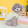 Köpek giyim yaz kedi etek renkli çizgili köpek kıyafetleri küçük tatlı prenses elbise bahar sevimli çiçek desen güzel evcil hayvan