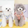 Vêtements pour chiens Robe de chiot Couleur vive Col en dentelle Mode Imprimé floral Pet Halter Daily Wear