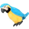 Decorações de jardim papagaio pelúcia brinquedo animal pássaro falando artificial realista realista brinquedos ornamento modelos animais cockatiel crianças