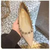 Valentine Shoe Designer Shoes Flat Heel Pointed Shoe Womens Flat Sole Plat Heel Shoes Shallow Soft Sole Womens Shoes Rivet Shoes Heel Llrjl