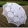 Parasol en dentelle parapluie de mariage élégant parapluie en dentelle coton broderie ivoire Battenburg H1015199Y