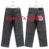 Jeans larghi neri interi da uomo Hip Hop Streetwear Skateboarder Pantaloni denim Loose Fit Plus Size Hiphop Taglia 42 Taglia 44 Shippi229m