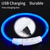 Dog Collars Leashes LED Pet Collar Detachable Glowing Necklace Light Flashing USB Loss Prevention Anti-Lost Dogs Night Safety Luminous Products 230915