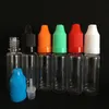 500pcs E Liquid PET Dropper Bottle with Colorful Childproof Caps Long Thin Tips Clear Plastic Needle Bottlesl 5ml 10ml 15ml 20ml 30ml 5 Nsrp