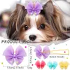 Vêtements de chien 10pcs Accessoires de cheveux pour animaux de compagnie Coloré Cat Bows Toilettage Filles Bandes de caoutchouc pour petits chiens Fournitures 230914