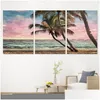 Pinturas HD Impressão Pintura Modar Home Decor Fotos 3 Peças Mar Praia Crepúsculo Paisagem Quadro Wall Art Poster Modern Living Room Drop Dhcme