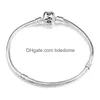 Kedja 925 Sterling Sier Love M Snake Chains 17-21cm Armband Bangle Fit European Beads Charm Fashion Diy Jewelry Accessories Drop Deli Dhhd6