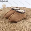 Shearling Chestnut Fur Slides Sheepskin Tasman Tazz Slippers Classic Mules kids Ultra Mini Platform Boot Slip-on Shoes Suede Upper Comfort Fall Winter UGGsity88