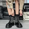 Boots Ankle For Women Fashion Lace Up Short Female Elegant Platform Thick Bottom Womens Winter Motorcycle Botties 230915