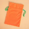 Bolsas con cordón de calabaza para Halloween, bolsa de regalo para dulces, bolsa de regalo de terciopelo, regalo de decoración festiva para fiesta para niños