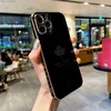 حالات الهاتف الخليوي القابلة للتطبيق على 14promax lelectroplated Phone Case iPhone 12 Maple Leaf Case 13Pro Magic Cube Straight Edge Soft Shell XS Q230915