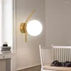 Applique Nord LED Boule De Verre Allée Couloir Luminaire Chambre Étude Chevet Applique Lumière Créative Décor À La Maison