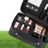 Gehobene Leder -Reise -Make -up -Tasche Spiegel kleiner Make -up -Koffer -Organizer Doppelschicht Kosmetikbeutel für Koffer Aufbewahrung Box9074214