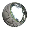 زينة الحديقة مرآة الفولاذ المقاوم للصدأ المجال المجوف جوفرة الكرة التماثيل الحلي في الهواء الطلق التماثيل
