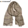 Scarves BUTTERMERE Men Autumn Winter Cotton Linen Scarf Khaki Black Navy Pink Warm Long Fashion Brand Mens Scarfs 230914