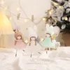 Рождественские декоративные изделия, милая девочка с заячьими ушками и крыльями, держащая волшебную палку, кукла, кулон, подвеска на рождественскую елку