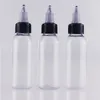 Bouteilles compte-gouttes en plastique E Cig avec bouchons torsadés 30 ml 50 ml 60 ml 100 ml 120 ml Bouteille de licorne en forme de stylo Bouteilles vides pour animaux de compagnie pour E-Liquide Simkm