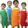 New Kids Apron Child Painting Cooking Baby Pinafore Solid Color Kitchen Toddler Clean Aprons195Z