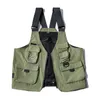 Mäns västar Maden Workwear Retro Multi Pocket Function Tactical Vest Sleeveless Tank Top Dual Purpose Shoulder Bag Coat Fashion 230914