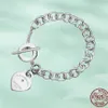 T Designer Heart Tag Bracelet chaîne pendentif avec diamant Collier boucles d'oreilles en argent sterling 925 Bijoux en or rose or 18 carats Fa205Q