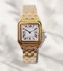 Carier designer horloges Heren en horloge Dames Koppels quartz tank vierkant Roestvrij staal Saffier Waterdicht herenhorloges gouden horloge van hoge kwaliteit Montre De Luxe