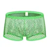 Onderbroek Heren Visnet Zien Door Boxers Ondergoed Hol Ademende Transparante Shorts Masculina Gay211S