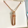 women necklace with diamonds designer jewelry bamboo pendant collarbone necklace luxury Necklaces Jewelry as gift with box