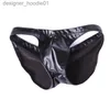 Underbyxor underbyxor plus storlek faux olja latex pu läder konvex påse bryter män underkläder bikini calzoncillos hombre calcinha trosor underkläder braga 220921 l230